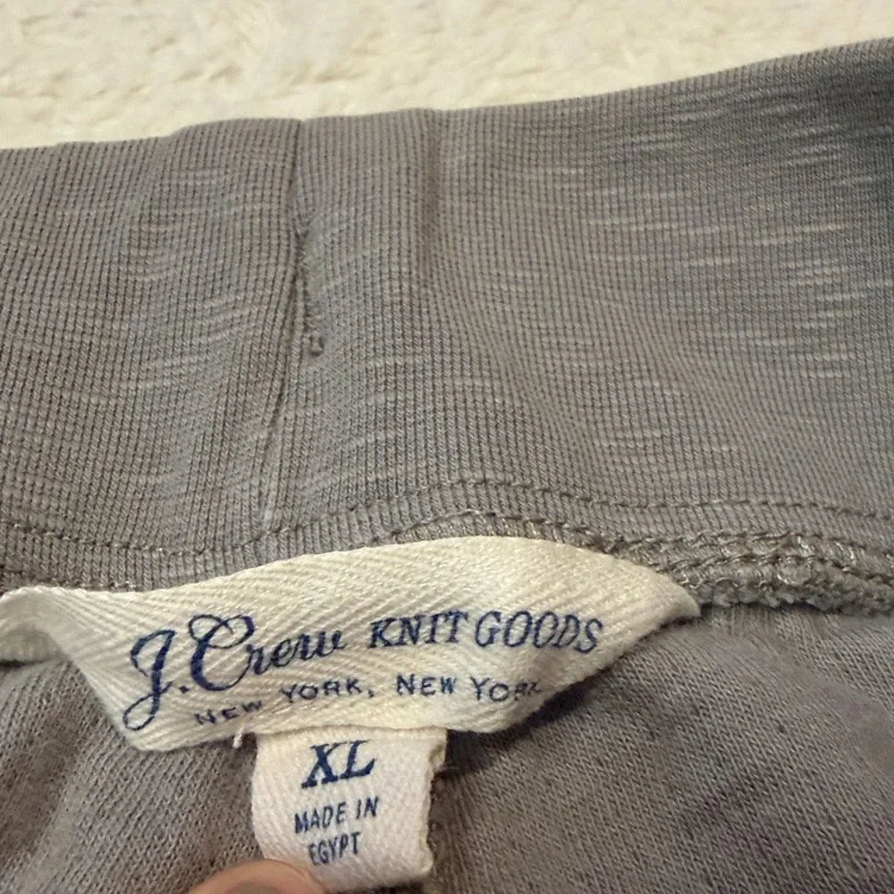 J.Crew- Knit Goods Men’s Grey Red Striped Pajama Pants Drawstring- Size XL